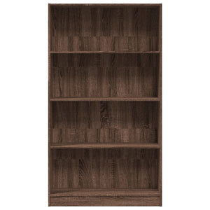 vidaXL Bookcase Brown Oak 80x24x143 cm Engineered Wood