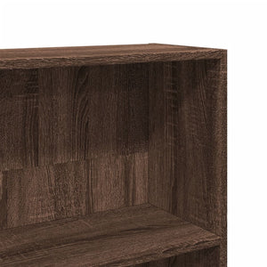 vidaXL Bookcase Brown Oak 80x24x143 cm Engineered Wood