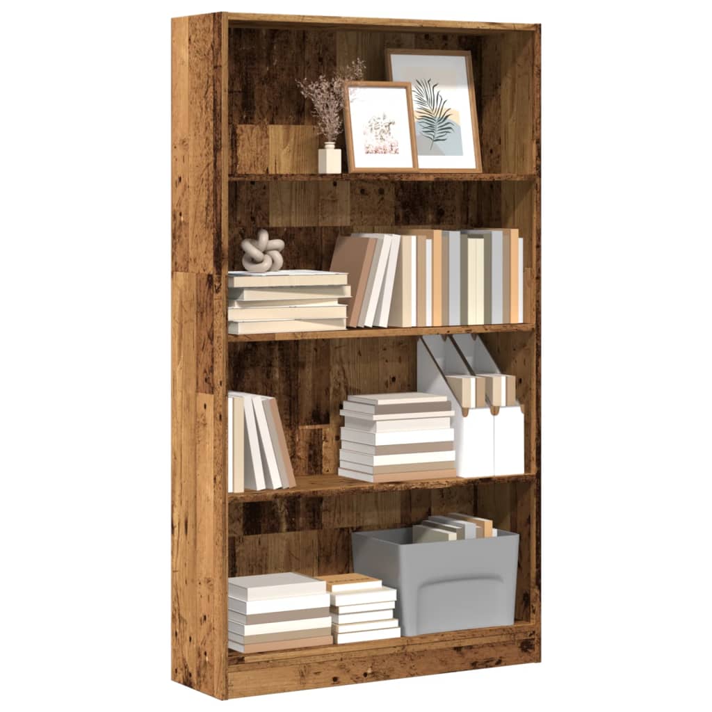 vidaXL Bookcase Old Wood 80x24x143 cm Engineered Wood