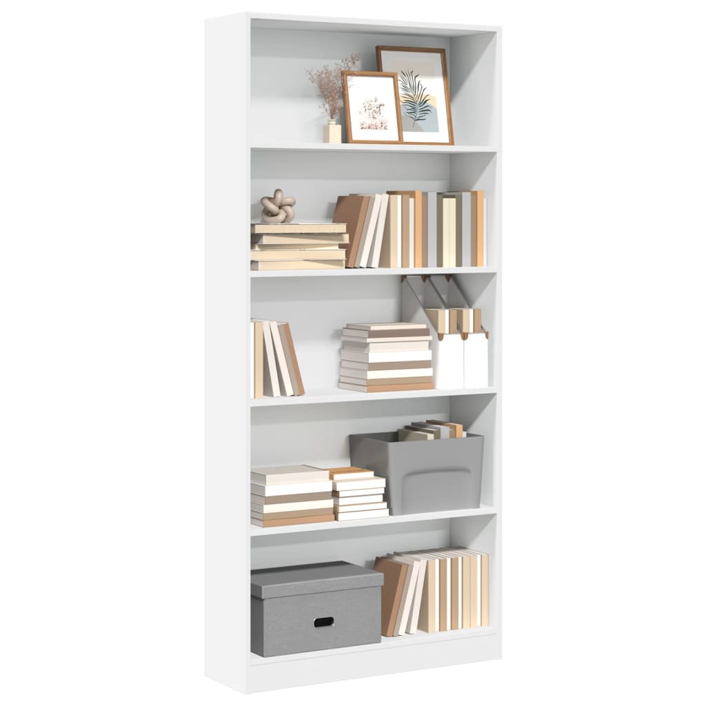 vidaXL Bookcase White 80x24x176 cm Engineered Wood