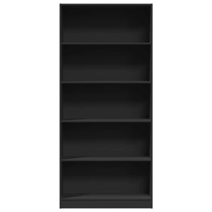 vidaXL Bookcase Black 80x24x176 cm Engineered Wood