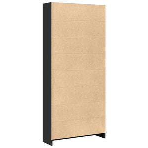 vidaXL Bookcase Black 80x24x176 cm Engineered Wood