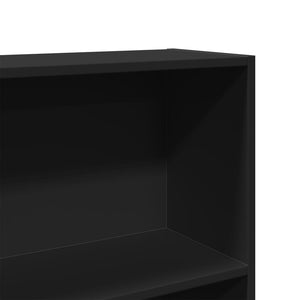 vidaXL Bookcase Black 80x24x176 cm Engineered Wood