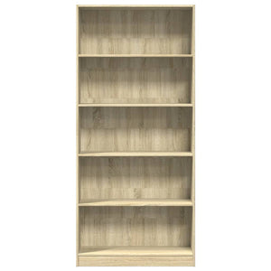 vidaXL Bookcase Sonoma Oak 80x24x176 cm Engineered Wood