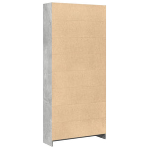 vidaXL Bookcase Concrete Grey 80x24x176 cm Engineered Wood