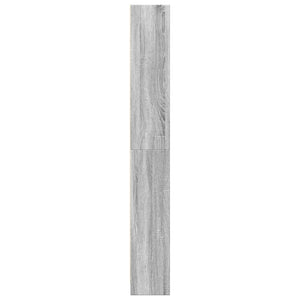 vidaXL Bookcase Grey Sonoma 80x24x176 cm Engineered Wood