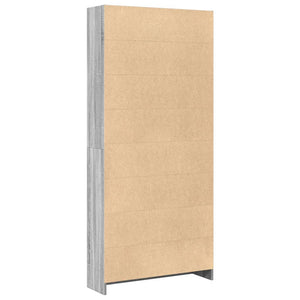 vidaXL Bookcase Grey Sonoma 80x24x176 cm Engineered Wood