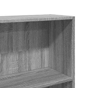 vidaXL Bookcase Grey Sonoma 80x24x176 cm Engineered Wood