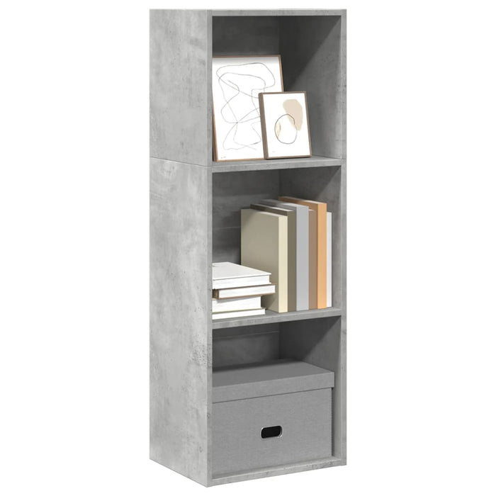 vidaXL Bookcase Concrete Grey 40x30x114 cm Engineered Wood