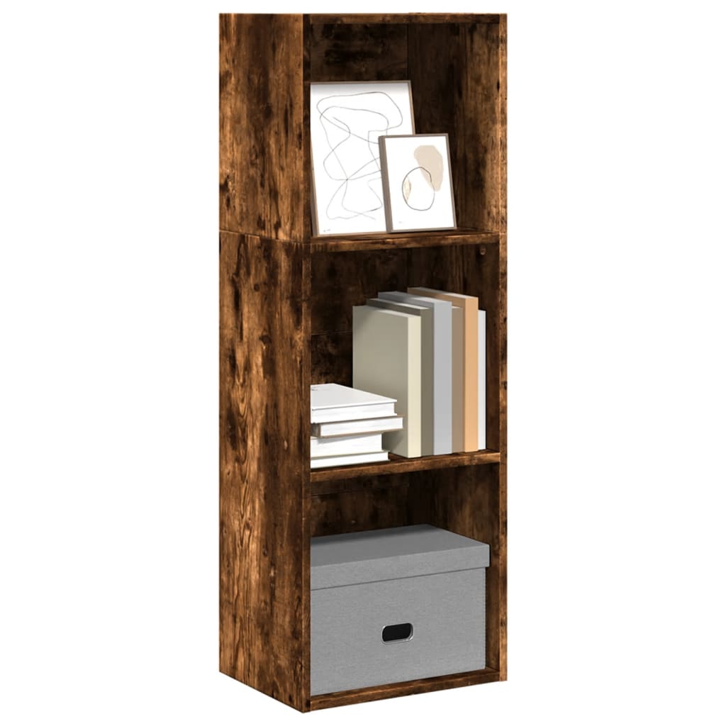 vidaXL Bookcase Smoked Oak 40x30x114 cm Engineered Wood