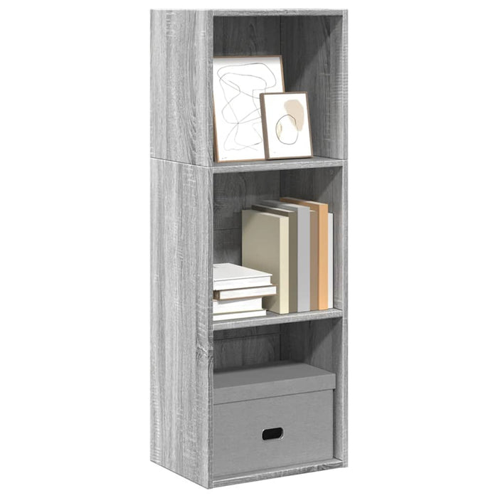 vidaXL Bookcase Grey Sonoma 40x30x114 cm Engineered Wood