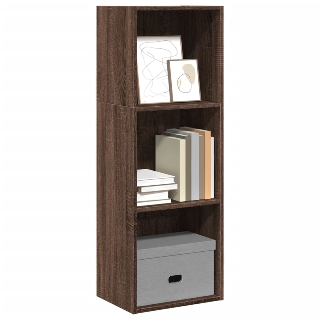 vidaXL Bookcase Brown Oak 40x30x114 cm Engineered Wood