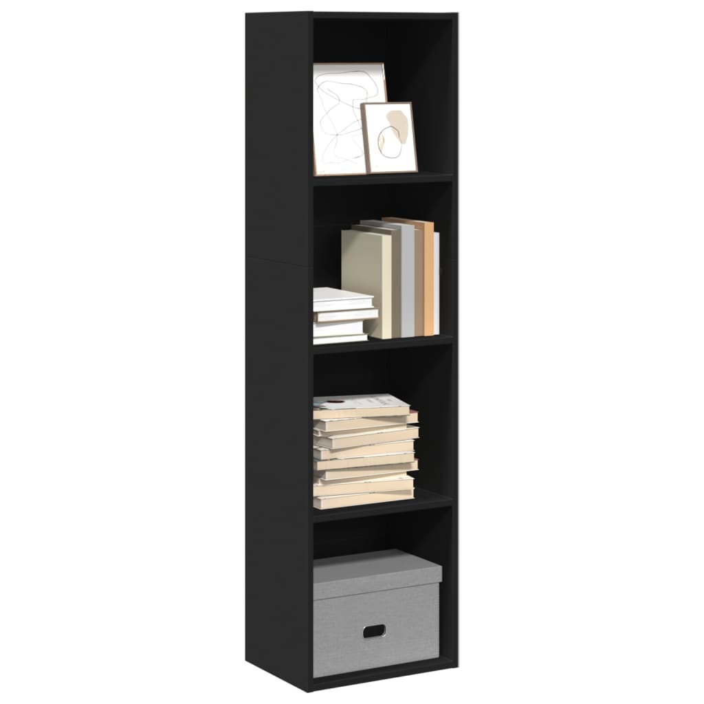 vidaXL Bookcase Black 40x30x152 cm Engineered Wood