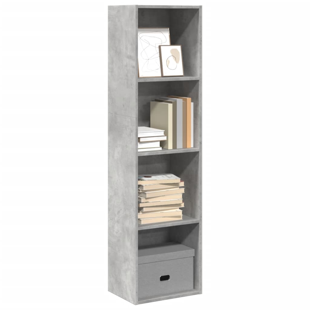 vidaXL Bookcase Concrete Grey 40x30x152 cm Engineered Wood