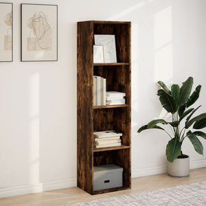 vidaXL Bookcase Smoked Oak 40x30x152 cm Engineered Wood