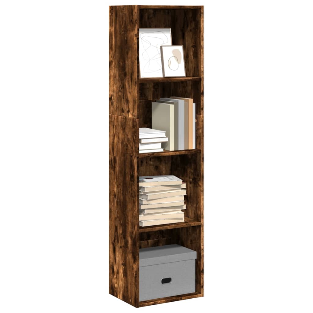 vidaXL Bookcase Smoked Oak 40x30x152 cm Engineered Wood