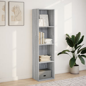 vidaXL Bookcase Grey Sonoma 40x30x152 cm Engineered Wood