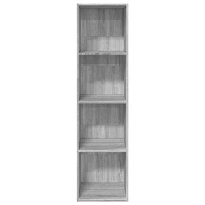 vidaXL Bookcase Grey Sonoma 40x30x152 cm Engineered Wood