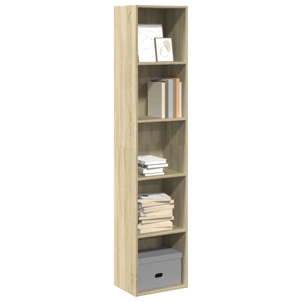 vidaXL Bookcase Sonoma Oak 40x30x189 cm Engineered Wood