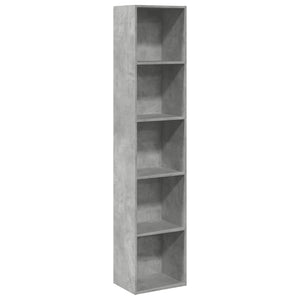 vidaXL Bookcase Concrete Grey 40x30x189 cm Engineered Wood