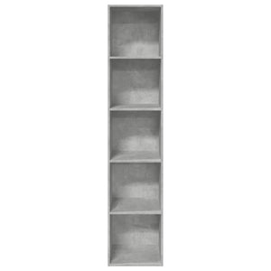 vidaXL Bookcase Concrete Grey 40x30x189 cm Engineered Wood