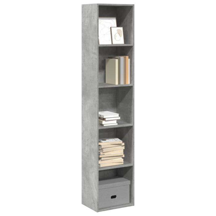 vidaXL Bookcase Concrete Grey 40x30x189 cm Engineered Wood