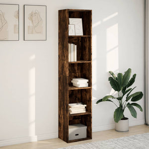 vidaXL Bookcase Smoked Oak 40x30x189 cm Engineered Wood