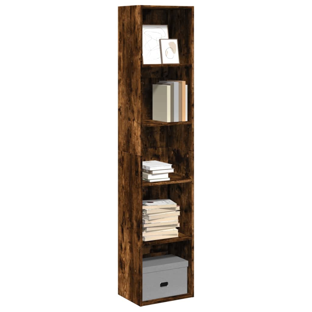 vidaXL Bookcase Smoked Oak 40x30x189 cm Engineered Wood