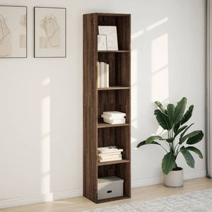 vidaXL Bookcase Brown Oak 40x30x189 cm Engineered Wood