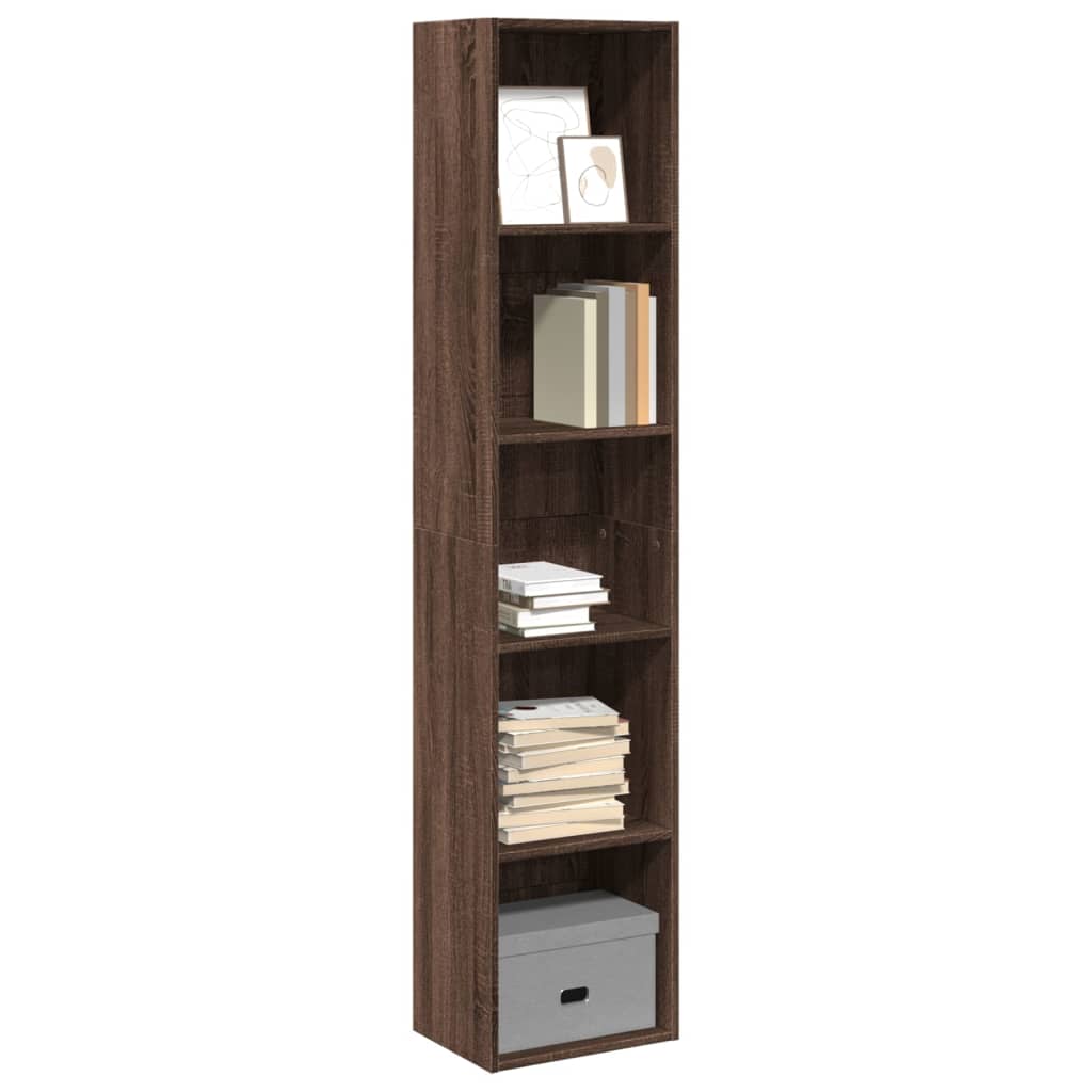 vidaXL Bookcase Brown Oak 40x30x189 cm Engineered Wood