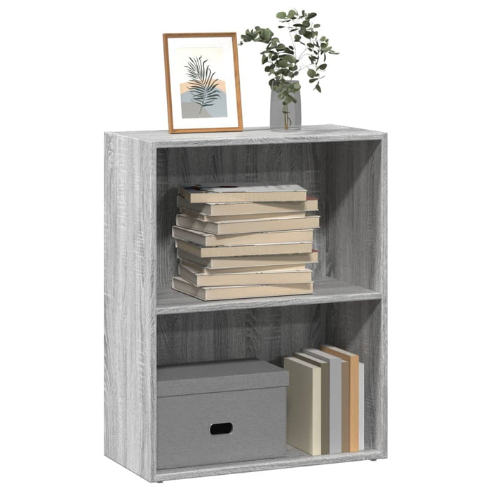 vidaXL Bookcase Grey Sonoma 60x30x77 cm Engineered Wood