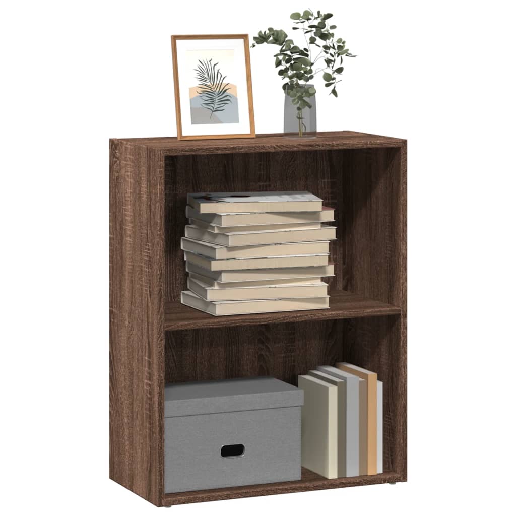 vidaXL Bookcase Brown Oak 60x30x77 cm Engineered Wood