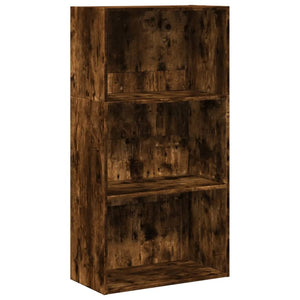 vidaXL Bookcase Smoked Oak 60x30x114 cm Engineered Wood