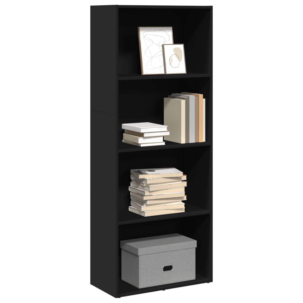 vidaXL Bookcase Black 60x30x152 cm Engineered Wood