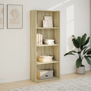 vidaXL Bookcase Sonoma Oak 60x30x152 cm Engineered Wood