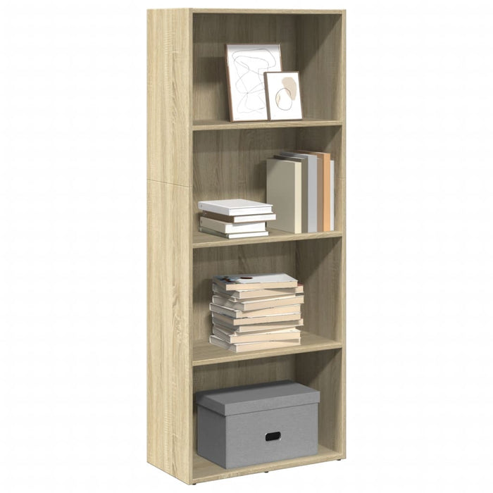 vidaXL Bookcase Sonoma Oak 60x30x152 cm Engineered Wood