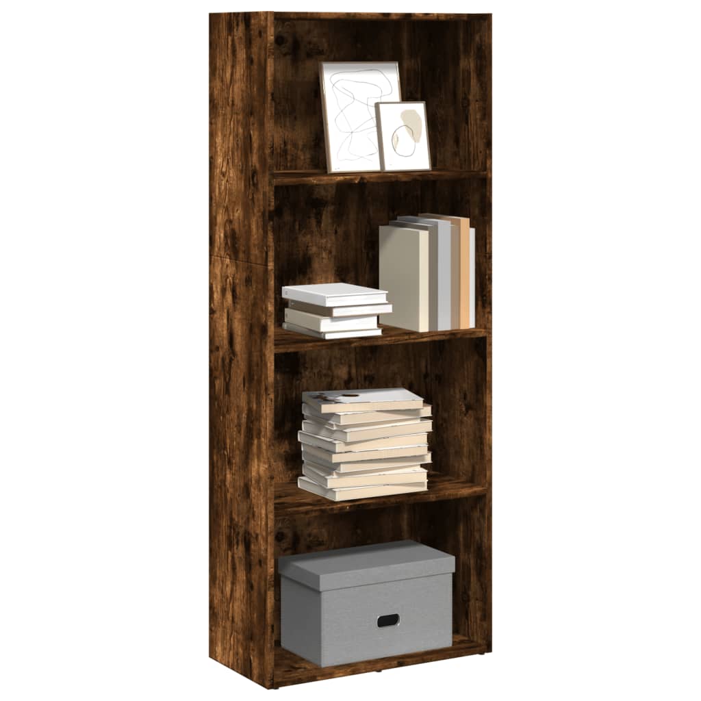 vidaXL Bookcase Smoked Oak 60x30x152 cm Engineered Wood