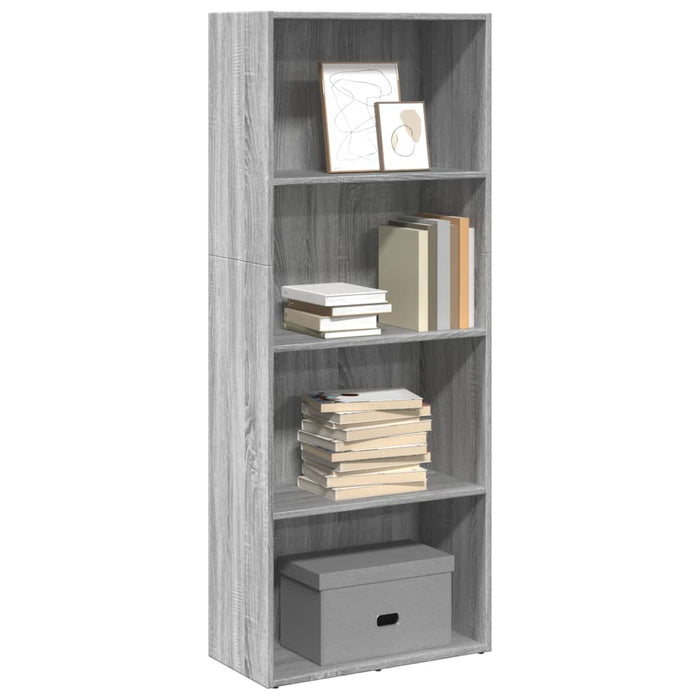 vidaXL Bookcase Grey Sonoma 60x30x152 cm Engineered Wood