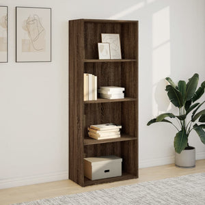 vidaXL Bookcase Brown Oak 60x30x152 cm Engineered Wood