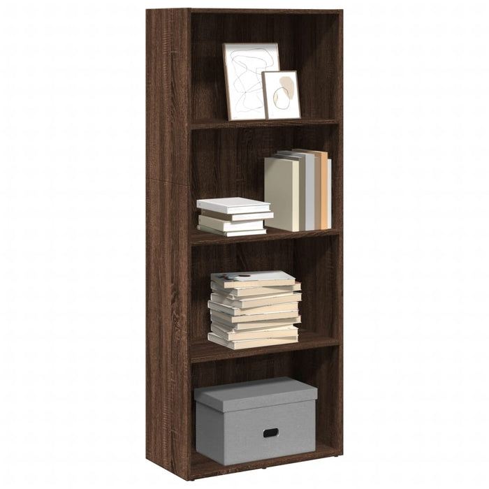 vidaXL Bookcase Brown Oak 60x30x152 cm Engineered Wood