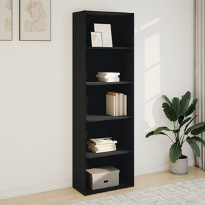 vidaXL Bookcase Black 60x30x189 cm Engineered Wood