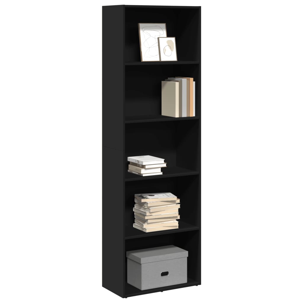 vidaXL Bookcase Black 60x30x189 cm Engineered Wood