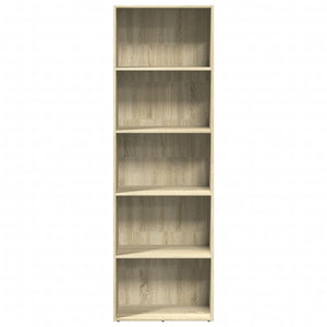 vidaXL Bookcase Sonoma Oak 60x30x189 cm Engineered Wood