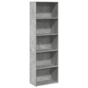 vidaXL Bookcase Concrete Grey 60x30x189 cm Engineered Wood