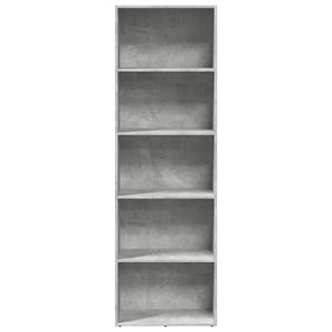 vidaXL Bookcase Concrete Grey 60x30x189 cm Engineered Wood