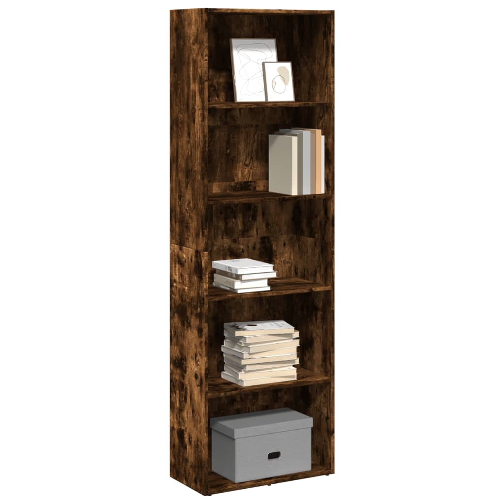 vidaXL Bookcase Smoked Oak 60x30x189 cm Engineered Wood