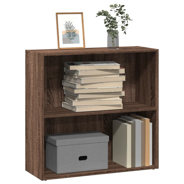 vidaXL Bookcase Brown Oak 80x30x77 cm Engineered Wood