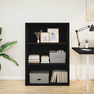 vidaXL Bookcase Black 80x30x114 cm Engineered Wood