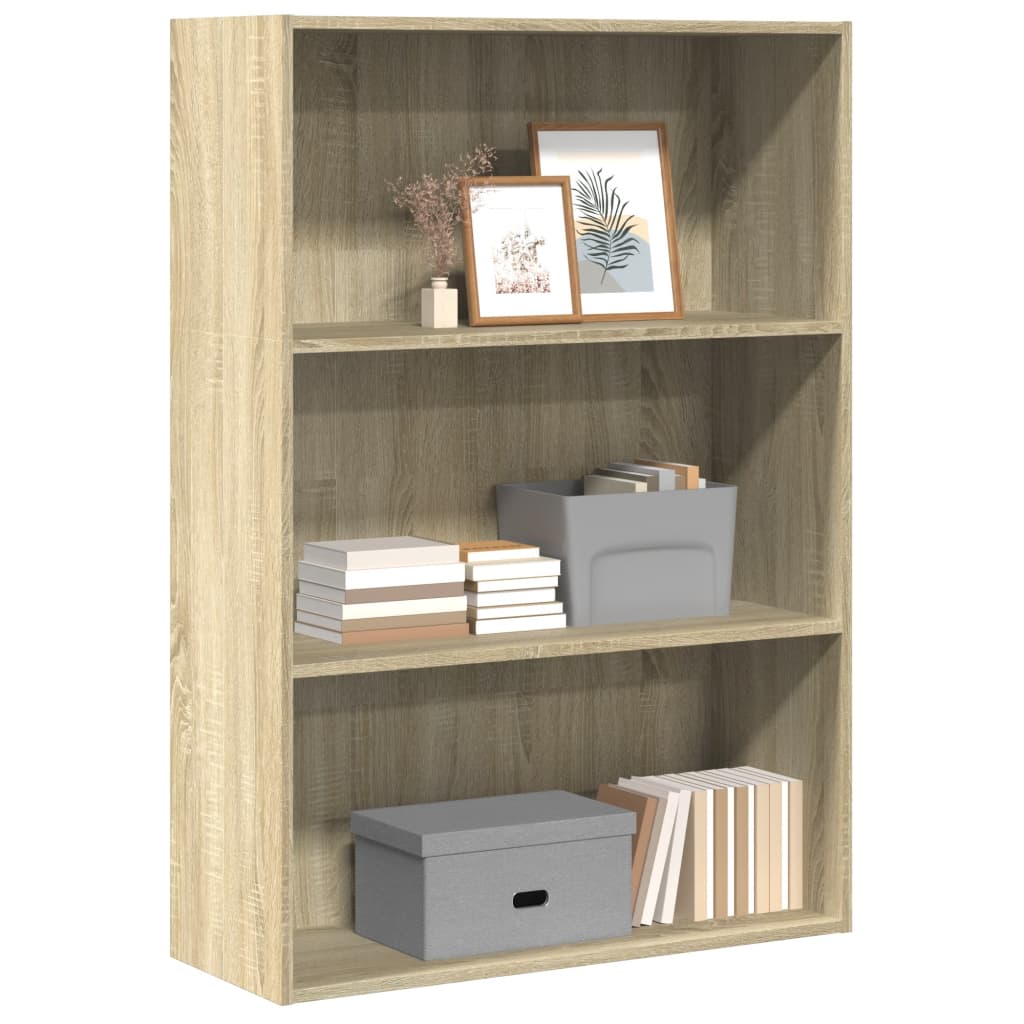 vidaXL Bookcase Sonoma Oak 80x30x114 cm Engineered Wood