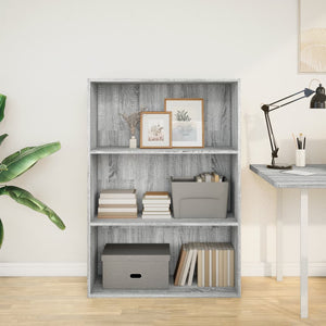 vidaXL Bookcase Grey Sonoma 80x30x114 cm Engineered Wood